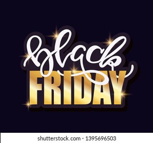 Black Friday sale - hand drawn doodle lettering label art banner poster for sale