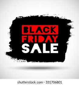 Black Friday Sale hand drawn grunge stain, vector illustration