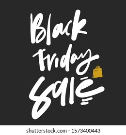 Black Friday sale. Hand lettering illustration for your design