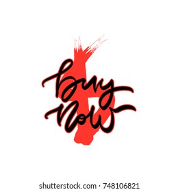 Black friday Sale Hand lettering Design Template. Buy now. Typography Vector Background. Handmade calligraphy. Brush lettering composition.