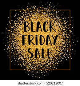 Black Friday sale hand written lettering. Black Friday vector poster.