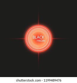 Black Friday Sale handmade lettering, target background for logo, banners, labels, badges, prints, posters, web. Vector illustration.