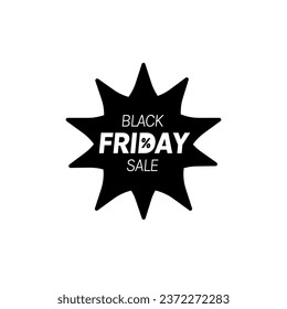 Black Friday Sale handmade lettering, calligraphy with film grain, noise, dotwork, grunge texture and light background for logo, banners, labels, badges, prints, posters, web. Vector illustration.
