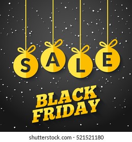 Black friday sale holiday design offer. Vector illustration market background. Black friday sale advertising.