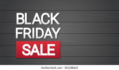 Black Friday Sale Holiday Shopping Banner Copy Space Vector Illustration