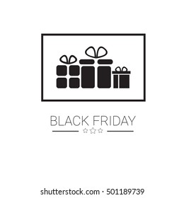 Black Friday Sale Holiday Shopping Banner Copy Space Vector Illustration