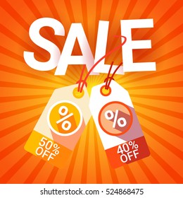 Black Friday Sale Holiday Shopping Tag Banner Vector Illustration