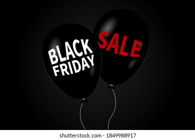 Black Friday Sale horizontal banner for advertising, banners, leaflets and flyers