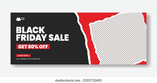 Black Friday Verkauf horizontale Banner, Cover-Vorlage, Wochenende Verkauf Social-Media-Banner, Header, Anzeige und Web-Banner, E-Commerce-Angebot horizontalen Web-Banner, Social-Media-Cover, Header-Design