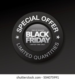 Black friday sale icon on a dark background