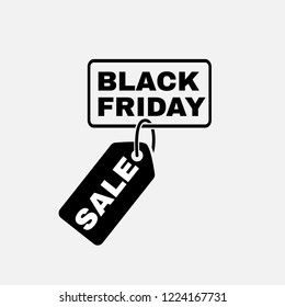 Black friday sale icon. Black friday sale symbol. Flat design. Stock - Vector illustration