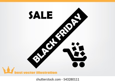 Black friday and sale icon. Vector illustration eps10.