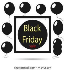 Black Friday sale icon. Vector illustration.