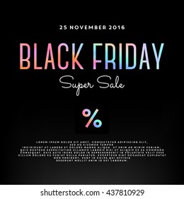 Black friday sale illustration