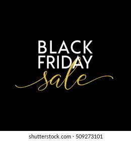 Black Friday Sale illustration for social media banner, ad, newsletter, poster, flyer, website. Typographic vector design.