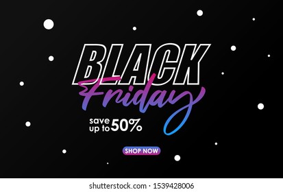 Black friday sale illustration vector