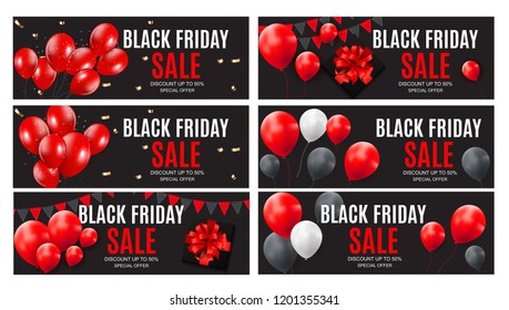 Black Friday Sale Inscription Banner Design Template. Vector illustration EPS10