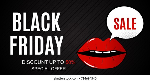 Black Friday Sale Inscription Banner Design Template. Vector illustration EPS10
