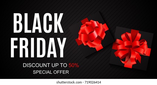 Black Friday Sale Inscription Banner Design Template. Vector illustration EPS10