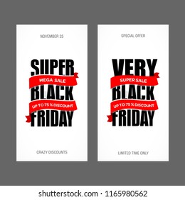 Black Friday sale inscription best design template. Black Friday banner, poster, badge, sticker, web advertising vector illustration.