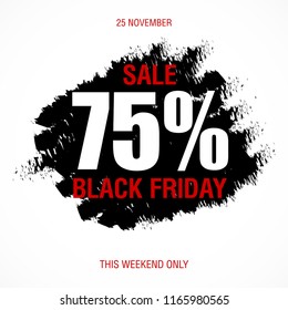 Black Friday sale inscription best design template. Black Friday banner, poster, badge, sticker, web advertising vector illustration.