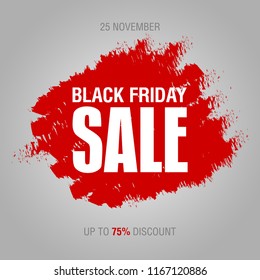 Black Friday sale inscription best design template. Black Friday banner, poster, badge, sticker, web advertising vector illustration.