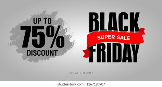 Black Friday sale inscription best design template. Black Friday banner, poster, badge, sticker, web advertising vector illustration.