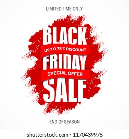 Black Friday sale inscription best design template. Black Friday banner, poster, badge, sticker, web advertising vector illustration.