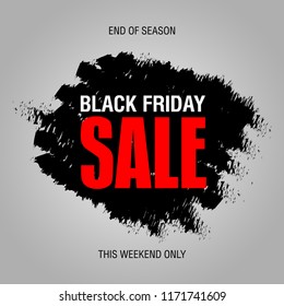 Black Friday sale inscription best design template. Black Friday banner, poster, badge, sticker, web advertising vector illustration.