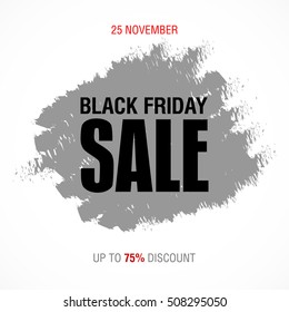 Black Friday sale inscription best design template. Black Friday banner, poster, badge, sticker, web advertising vector illustration.