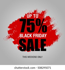 Black Friday sale inscription best design template. Black Friday banner, poster, badge, sticker, web advertising vector illustration.