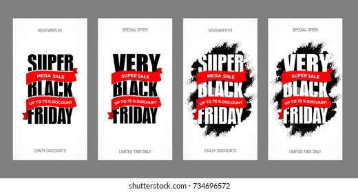 Black Friday sale inscription best design template. Black Friday banner, poster, badge, sticker, web advertising vector illustration.