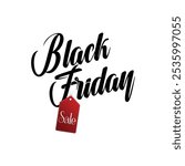 Black Friday sale inscription design template. Black Friday banner. Vector illustration