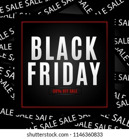Black Friday sale inscription design template. Black Friday banner. Vector illustration EPS10