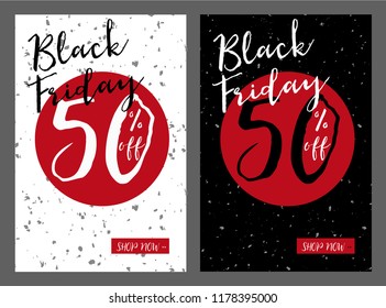 Black Friday sale inscription design template. Black Friday banner. Vector illustration