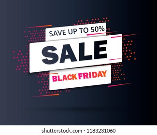 Black Friday sale inscription design template. Black Friday banner. Special offer. Vector illustration EPS10