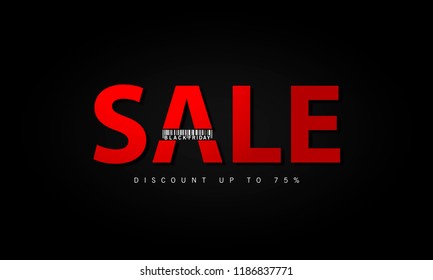Black Friday sale inscription design template. Black Friday banner. Vector illustration.