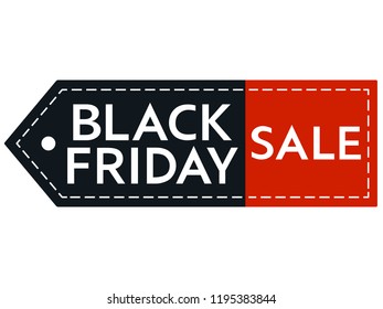 Black Friday sale. Inscription design template. Black Friday banner with copy space. Isolated vector illustration on white background.