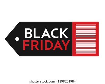 Black Friday sale. Inscription design template. Black Friday banner. Isolated vector illustration on white background.