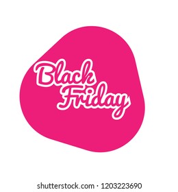 Black Friday sale inscription design template.Handwritten Font