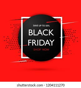 Black Friday sale inscription design template. Black Friday banner. Special offer. Vector illustration EPS10
