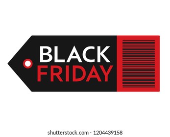Black Friday sale. Inscription design template. Black Friday banner. Isolated vector illustration on white background.