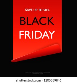 Black Friday sale inscription design template. Black Friday banner. Special offer. Vector illustration EPS10