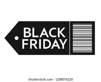 Black Friday sale. Inscription design template. Black Friday banner. Isolated vector illustration on white background.