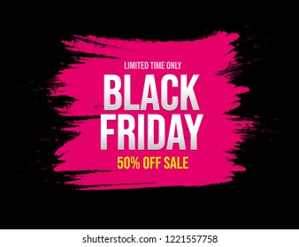 Black Friday sale inscription design template.Vector illustration. Banner.