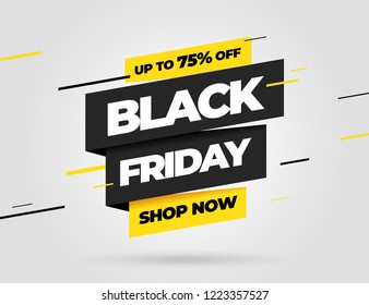 Black Friday sale inscription design template. Black Friday banner. Vector illustration eps 10.