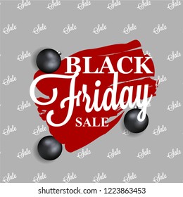 Black Friday sale inscription design template. Black Friday banner. Vector illustration