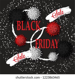 Black Friday sale inscription design template. Black Friday banner. Vector illustration