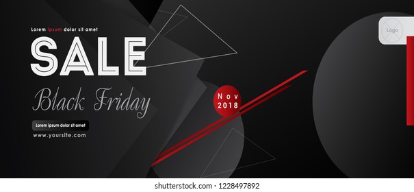 Black Friday sale inscription design template. Black Friday banner. Vector illustration