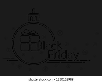 Black Friday sale inscription design template.Vector illustration.